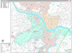 New Brunswick Wall Map Premium Style 2026
